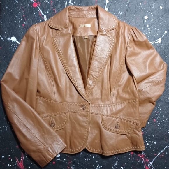 Wilsons Leather Jackets & Blazers - Wilsons vintage 90s Y2K western - style braided 100% genuine leather jacket RARE